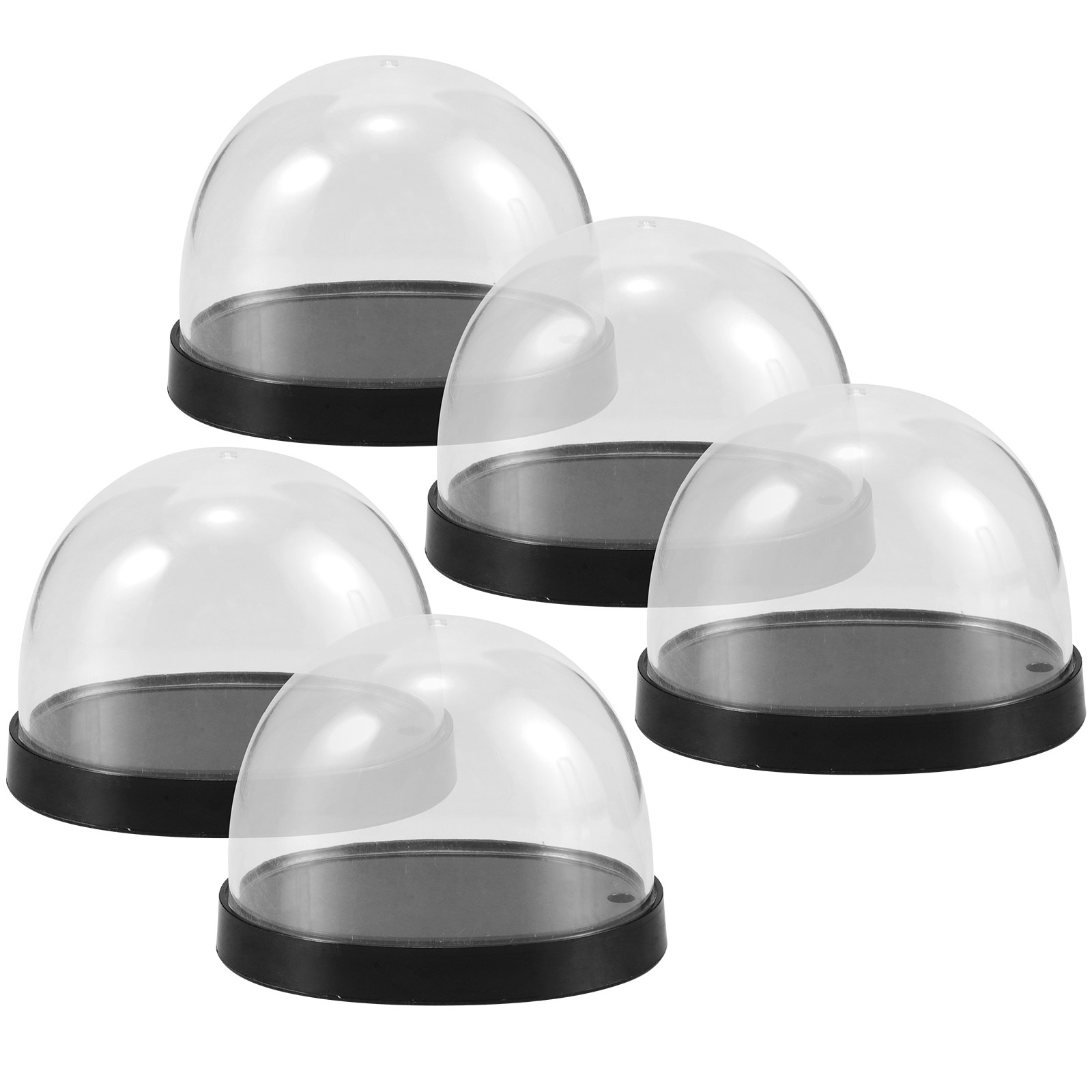 5Sets Glass Cloche Dome High T - Plastic Dome Clear บทวิจารณ์และราคา