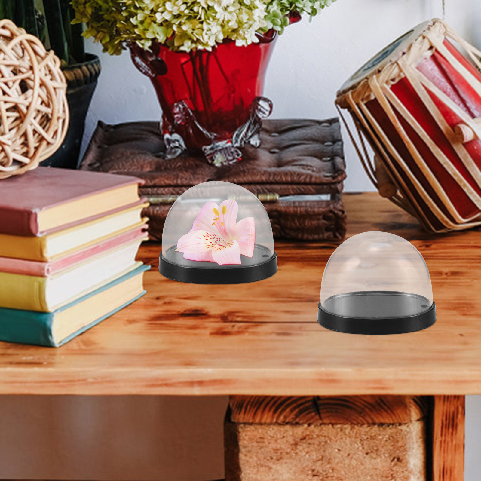 5Sets Glass Cloche Dome High T - Plastic Dome Clear บทวิจารณ์และราคา