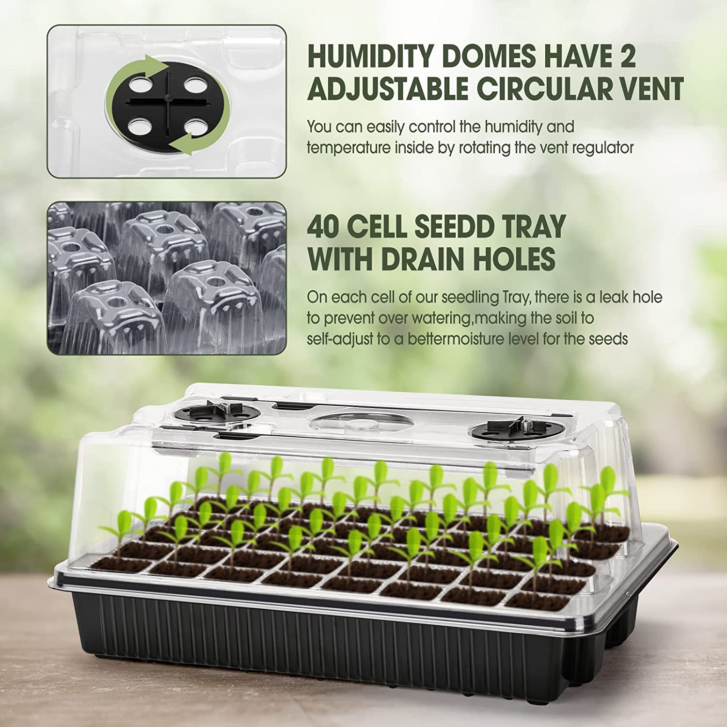 【Best 】1 Set, Seed Starter Tra - Humidity Dome Kit บทวิจารณ์และราคา