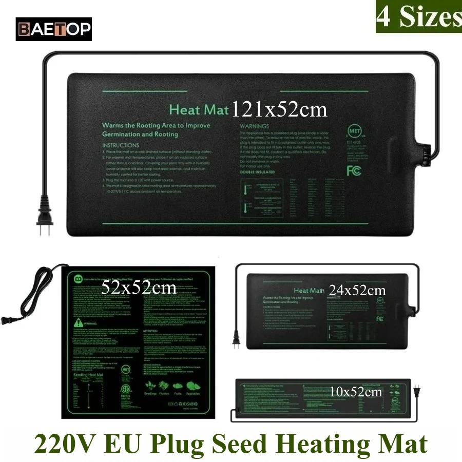 4 Sizes 220V EU Plug Seedling  - Heat Mat Seedling บทวิจารณ์และราคา