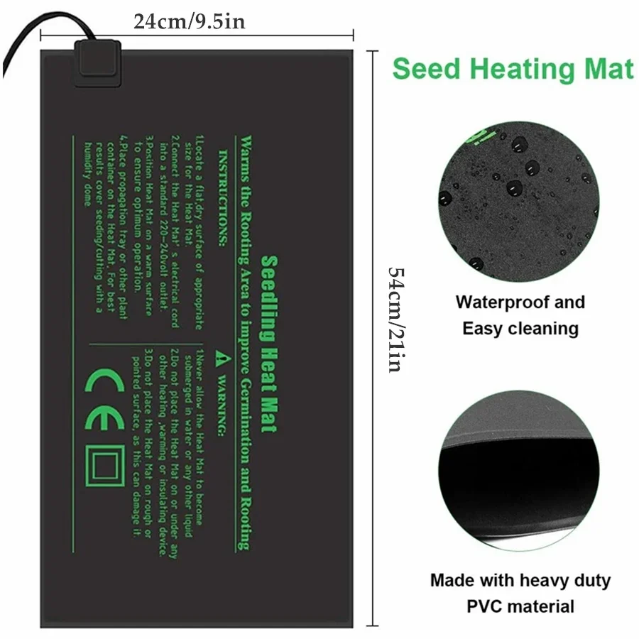 4 Sizes 220V EU Plug Seedling  - Heat Mat Seedling บทวิจารณ์และราคา