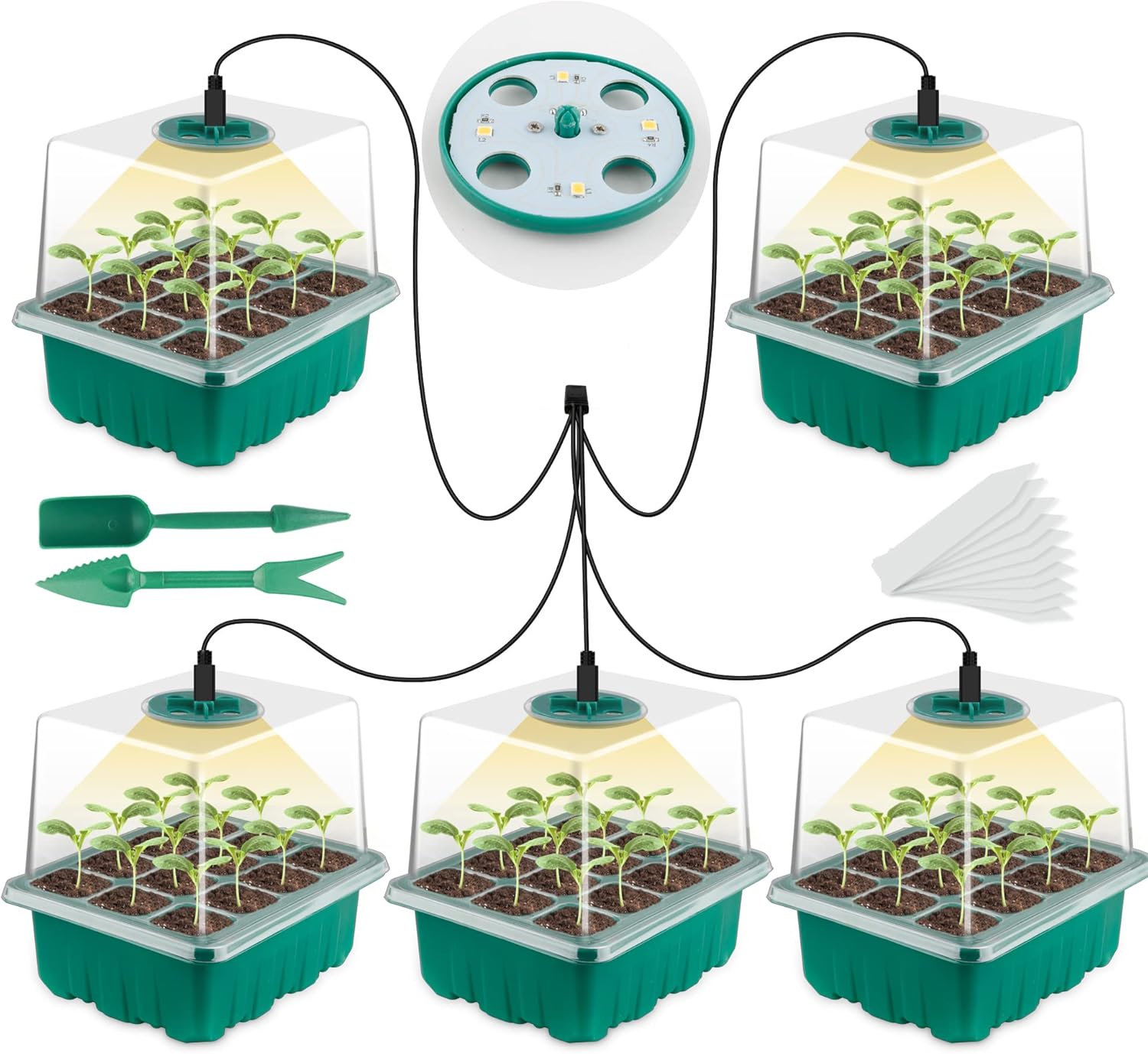 Seed Starter Tray with Grow Li - Humidity Dome Kit บทวิจารณ์และราคา
