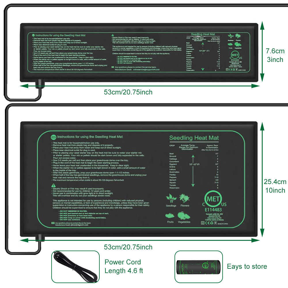 10/25/50CM Seedling Heat Mat I - Rooting Gel Clone บทวิจารณ์และราคา