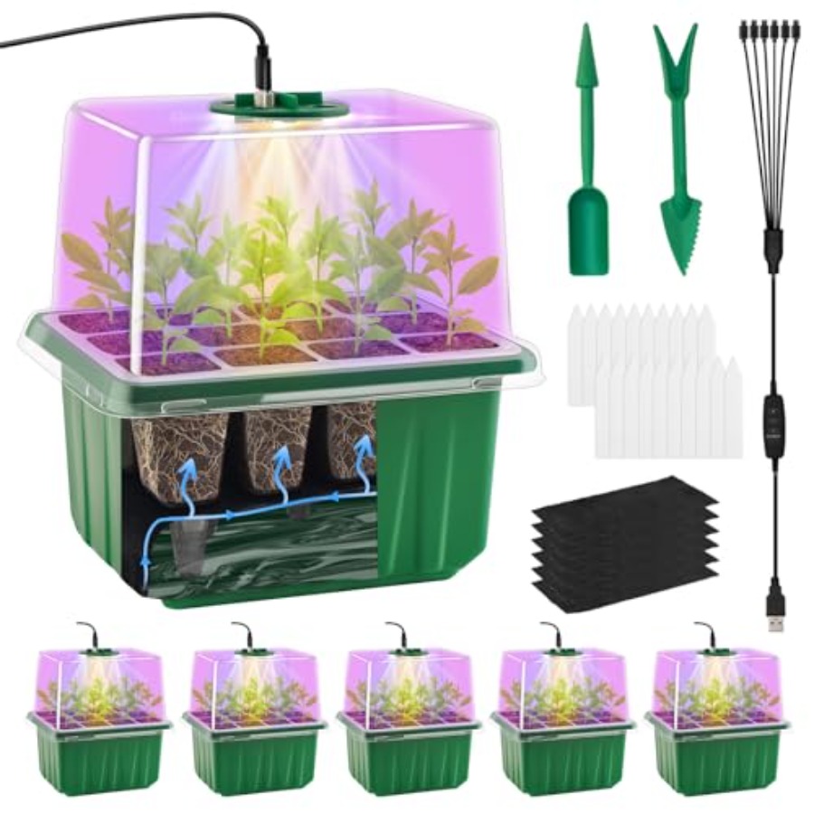 Seed Starter Tray with Light 6 - Humidity Dome Kit บทวิจารณ์และราคา