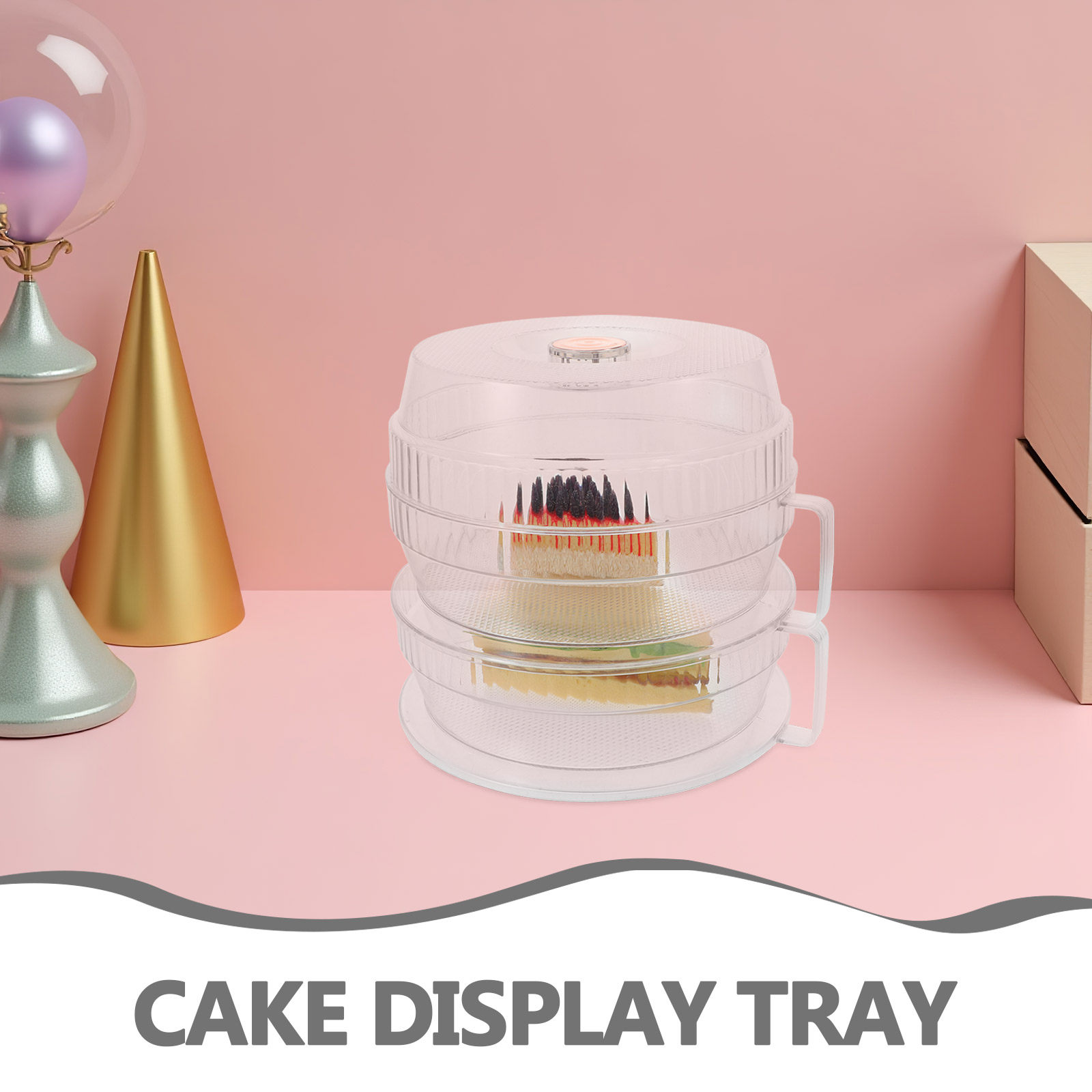 1Set Cake Display Dome Stand C - Plastic Dome Clear บทวิจารณ์และราคา