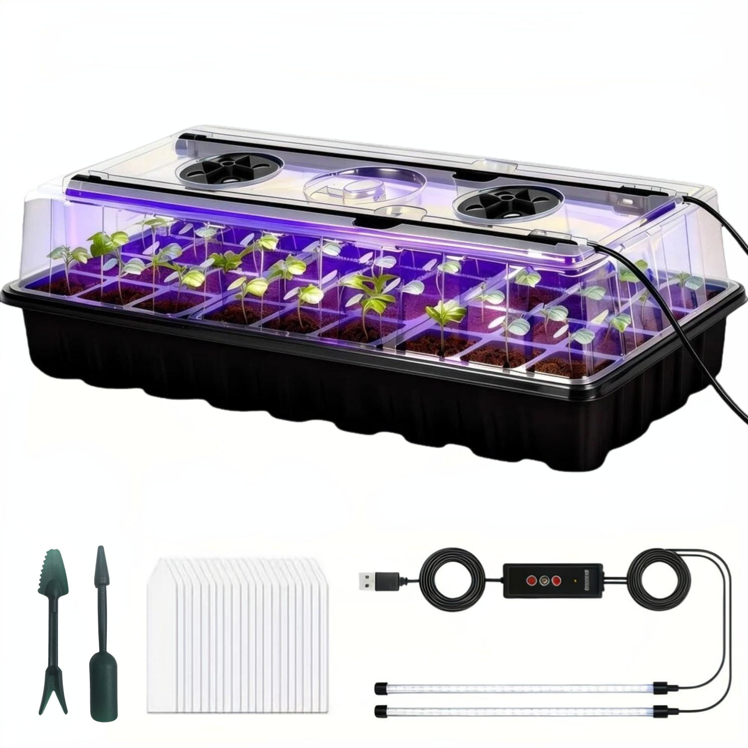 36-Cell Seed Starter Tray w/ G - Humidity Dome Kit บทวิจารณ์และราคา