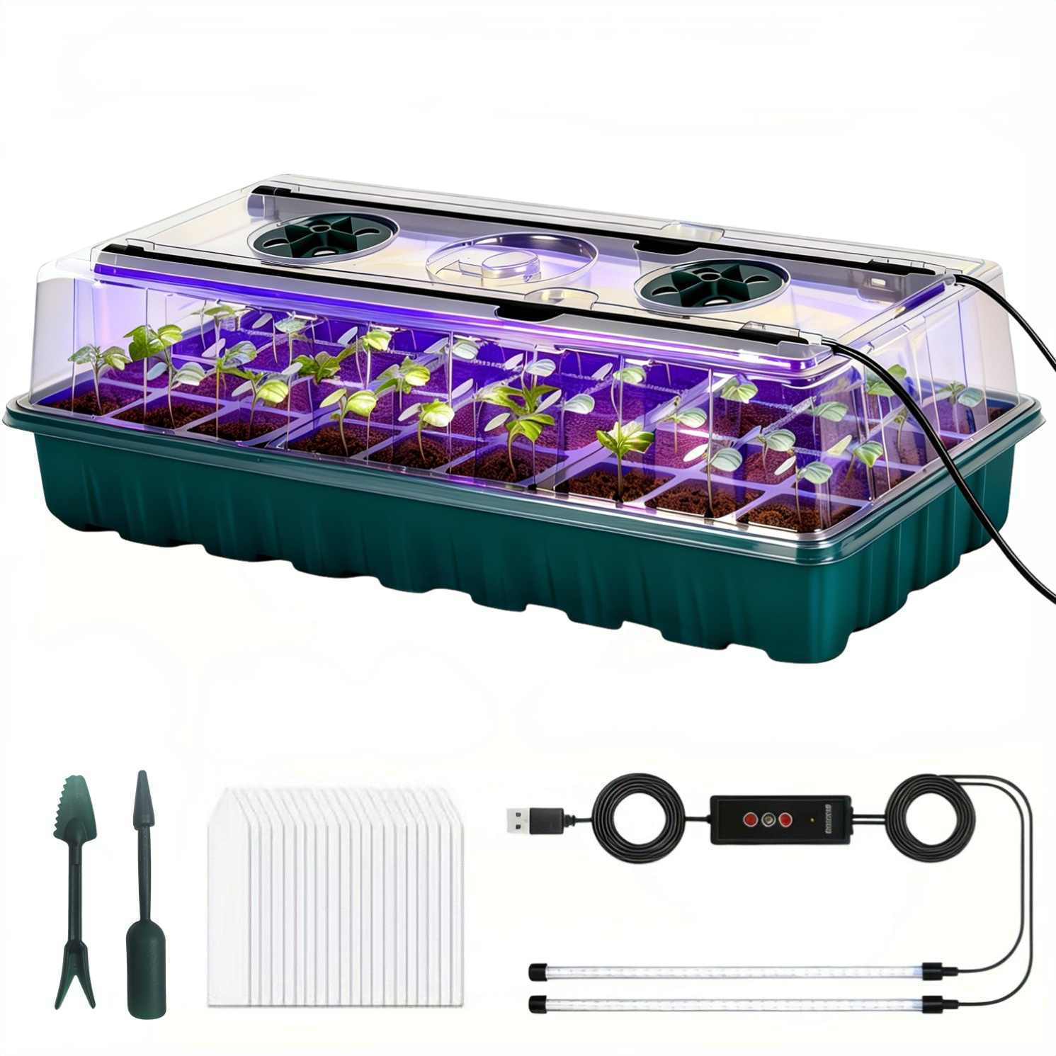 36-Cell Seed Starter Tray w/ G - Humidity Dome Kit บทวิจารณ์และราคา