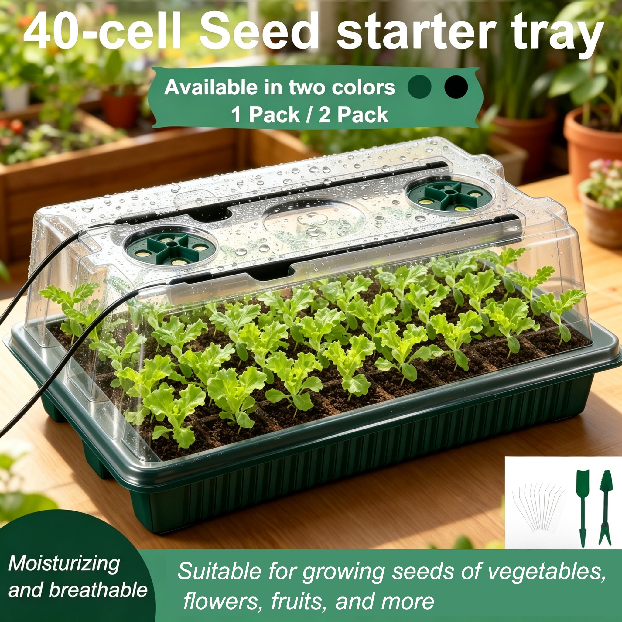 Seed Starter Tray with Grow Li - Humidity Dome Kit บทวิจารณ์และราคา