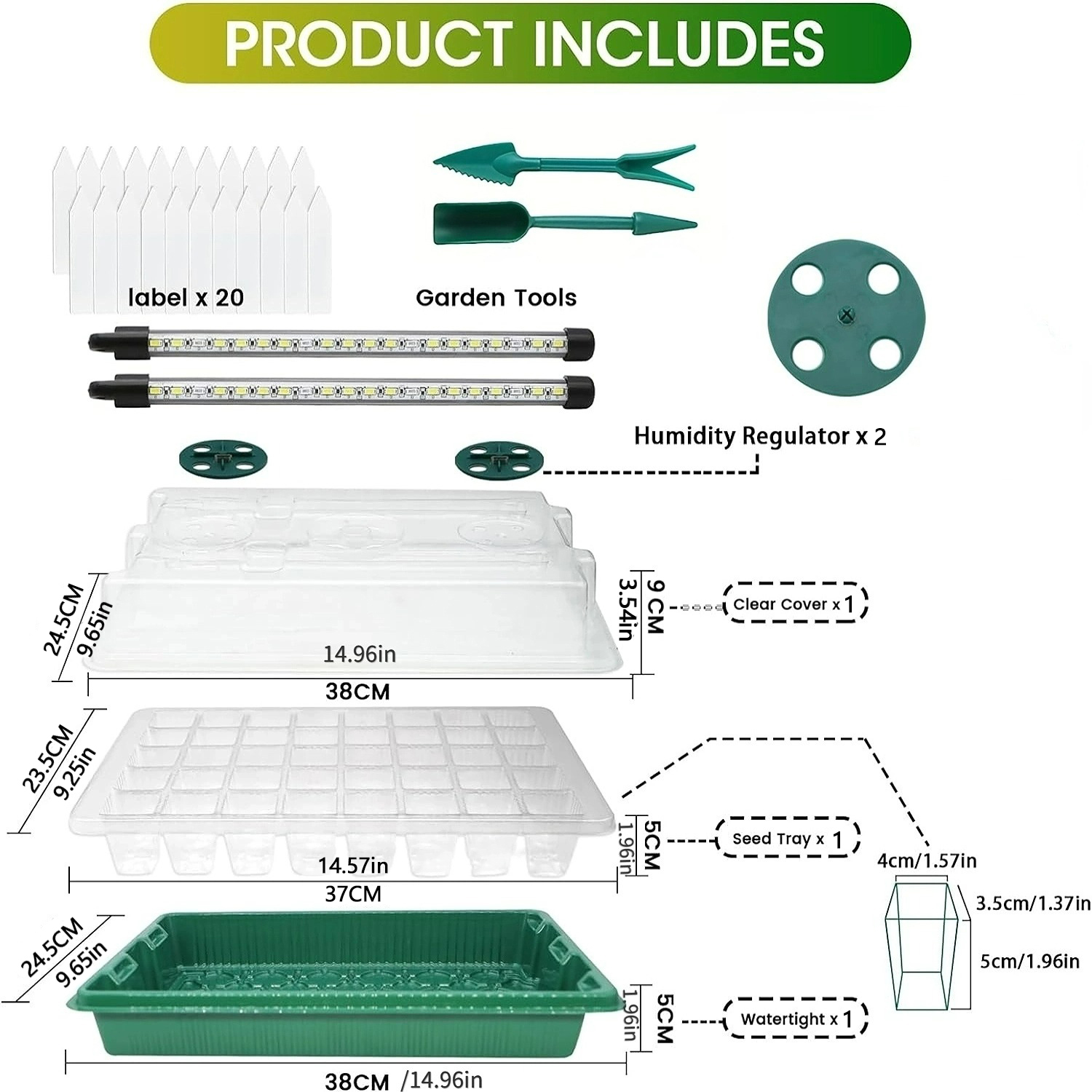 Seed Starter Tray with Grow Li - Humidity Dome Kit บทวิจารณ์และราคา