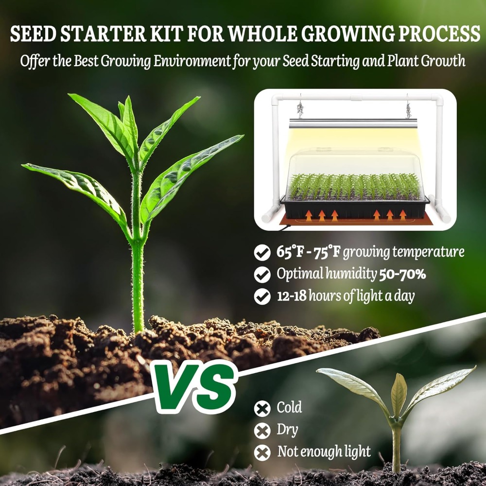 Seed Starter Kit with Grow Lig - Humidity Dome Kit บทวิจารณ์และราคา
