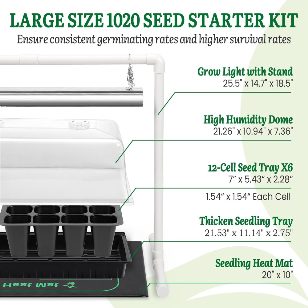 Seed Starter Kit with Grow Lig - Humidity Dome Kit บทวิจารณ์และราคา