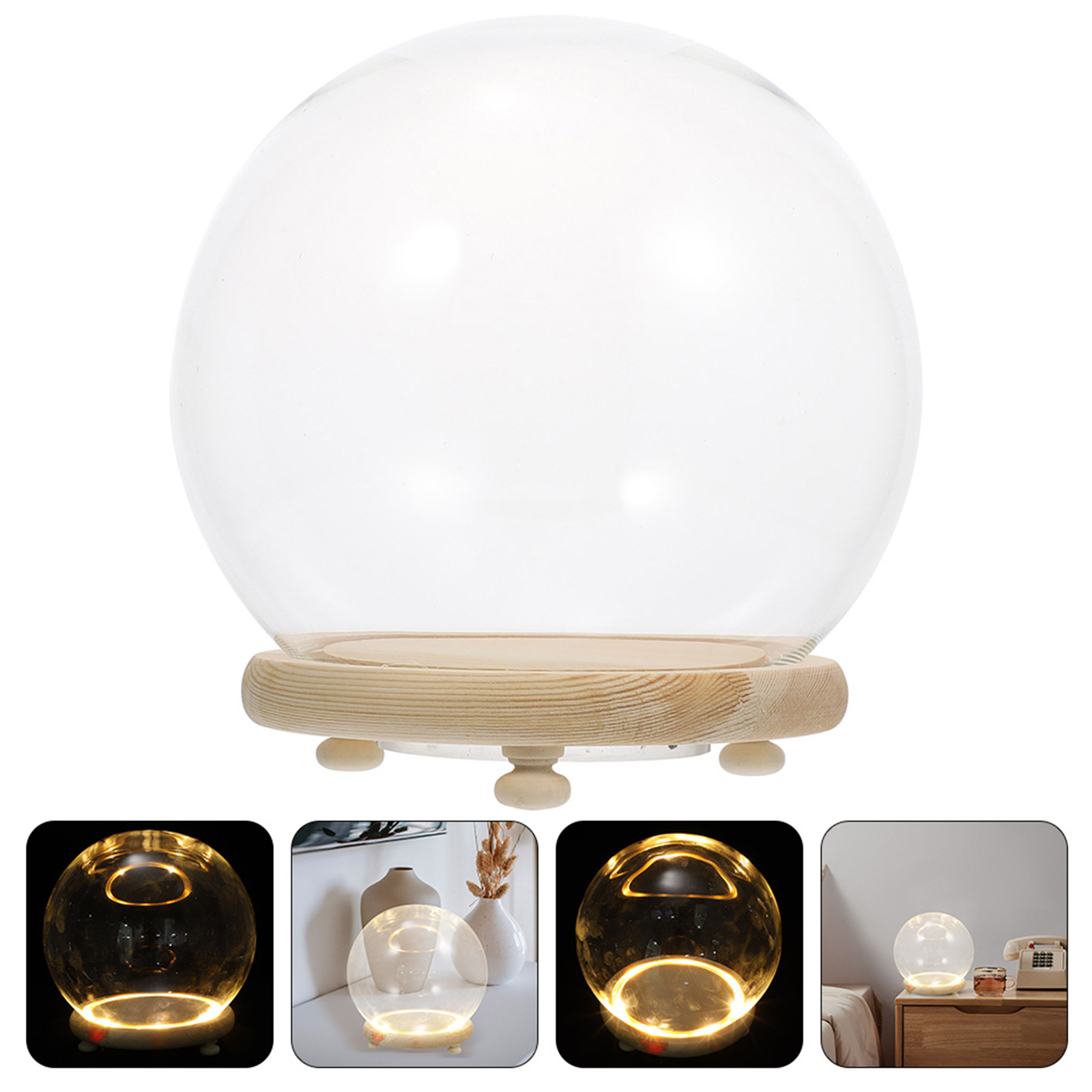 Eternal Flower Glass Cover Cle - Plastic Dome Clear บทวิจารณ์และราคา
