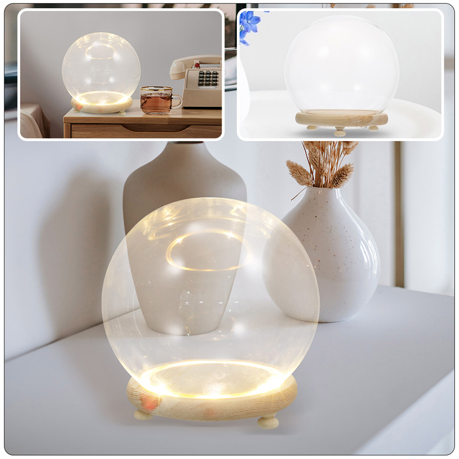 Eternal Flower Glass Cover Cle - Plastic Dome Clear บทวิจารณ์และราคา