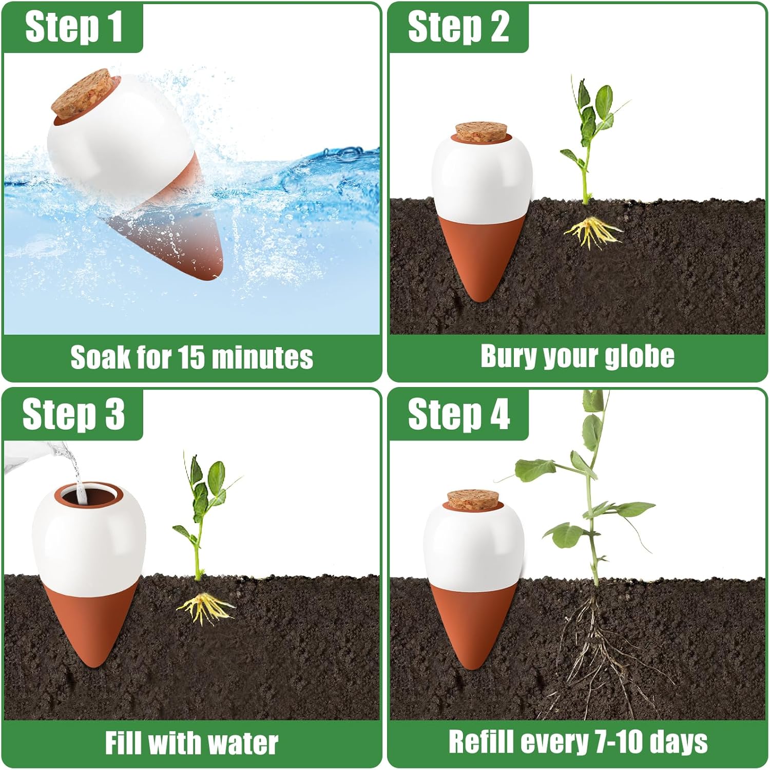 Terracotta Watering Spikes,Sel - Self Watering Insert บทวิจารณ์และราคา