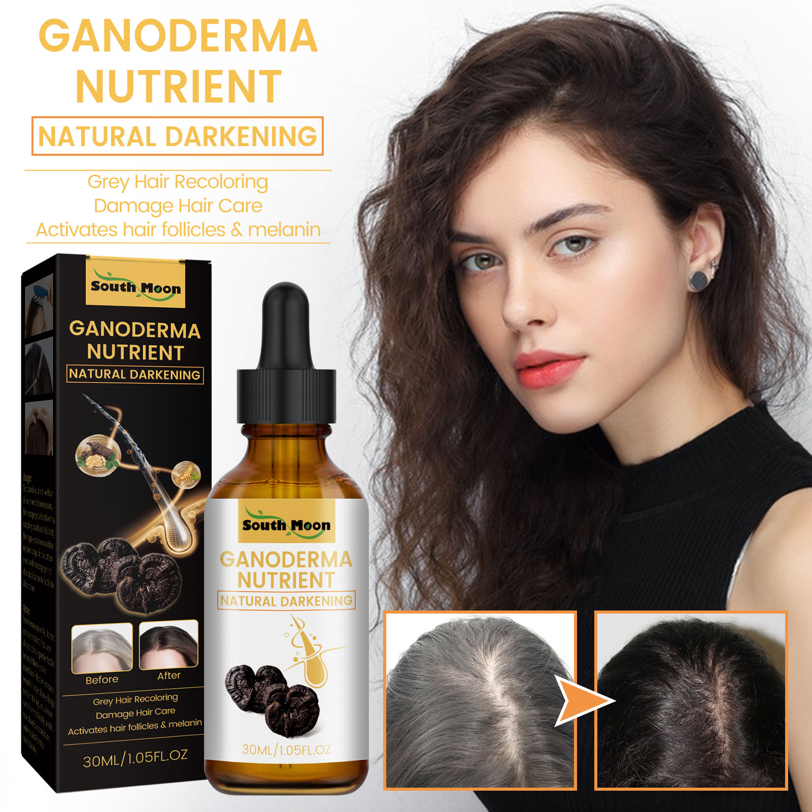 Black Ganoderma Lucidum Hair L - Root Stimulator Liquid บทวิจารณ์และราคา