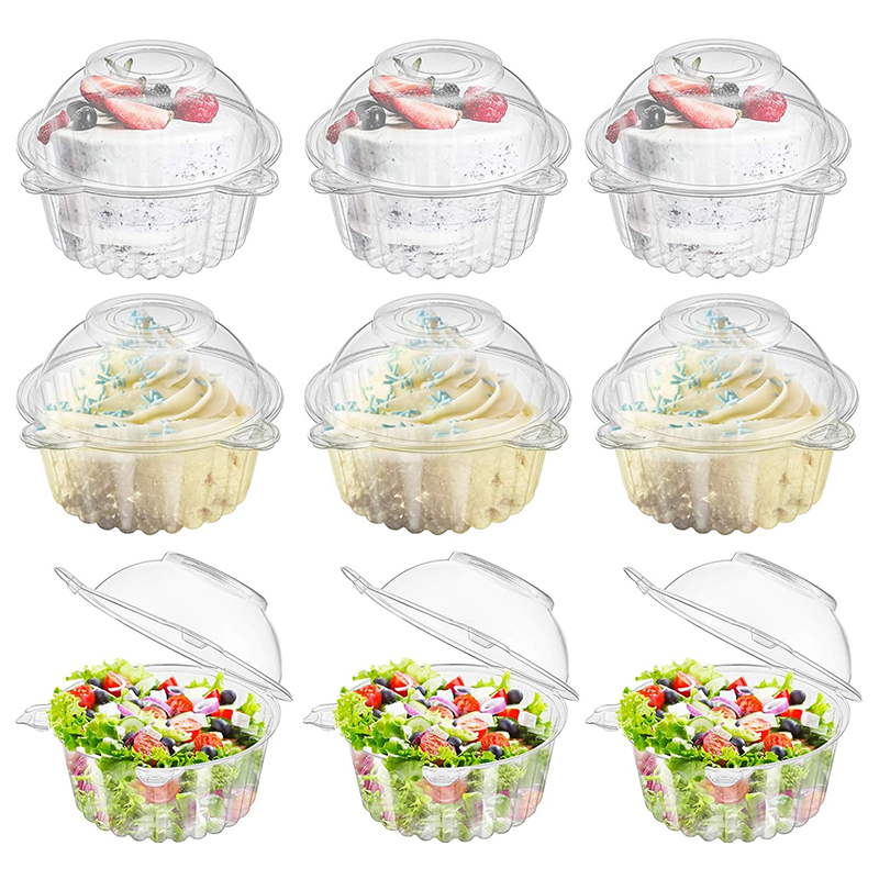 10pcs Cupcake Packaging Boxes  - Plastic Dome Clear บทวิจารณ์และราคา