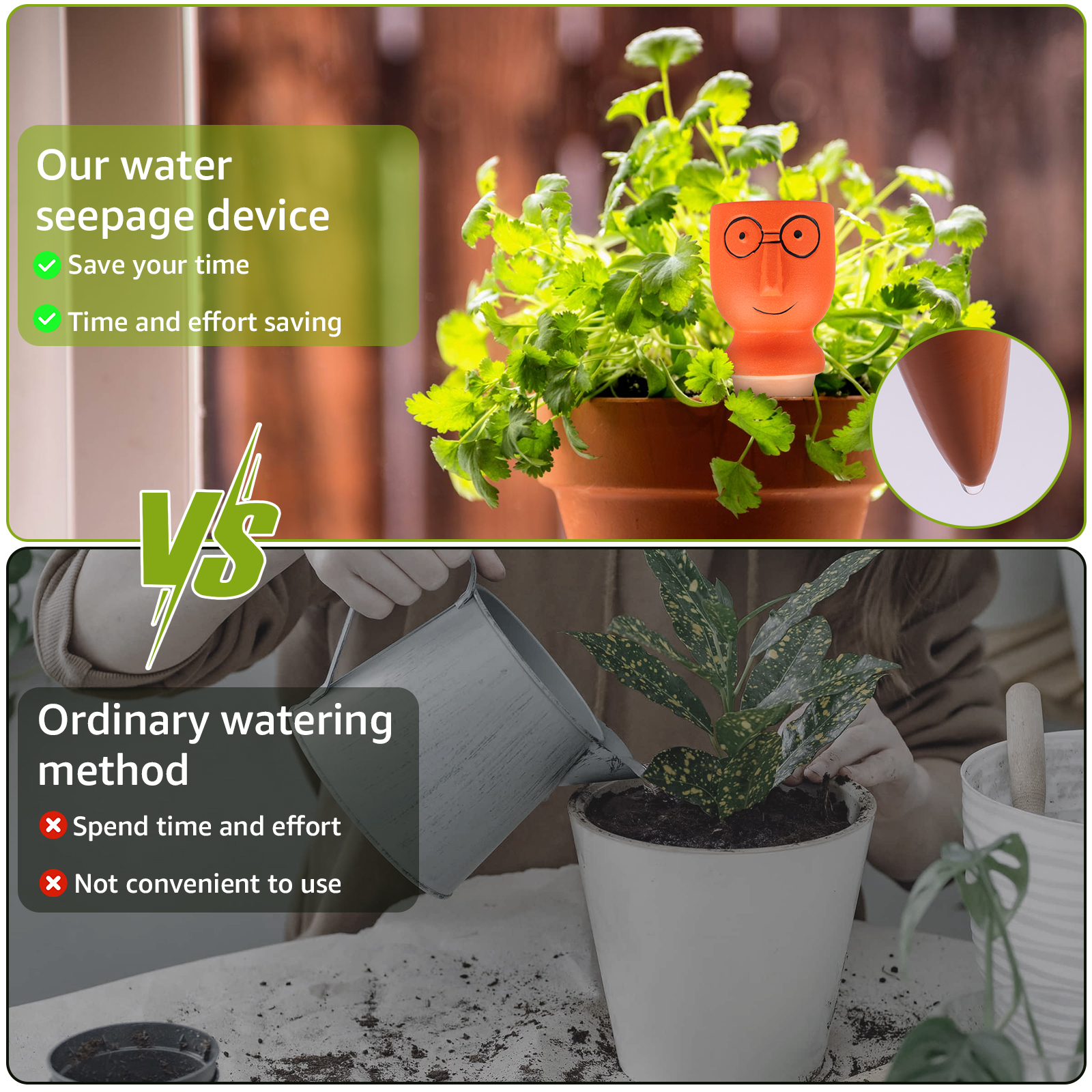 4Pcs Self-Watering Spikes Dive - Self Watering Insert บทวิจารณ์และราคา