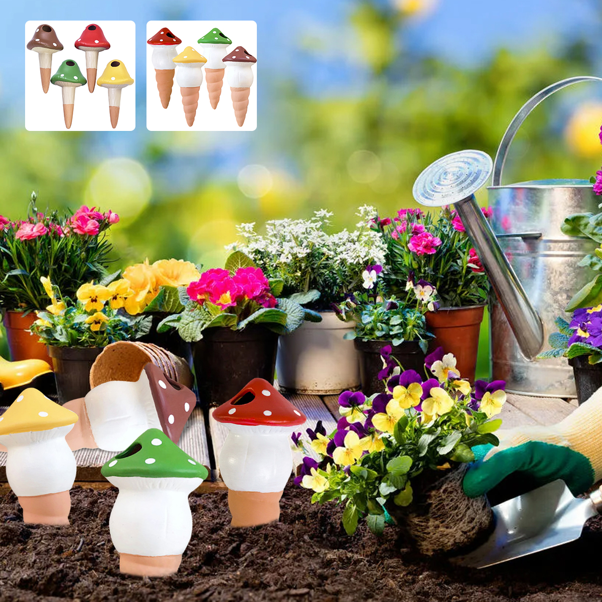 4Pcs Self-Watering Spikes Dive - Self Watering Insert บทวิจารณ์และราคา