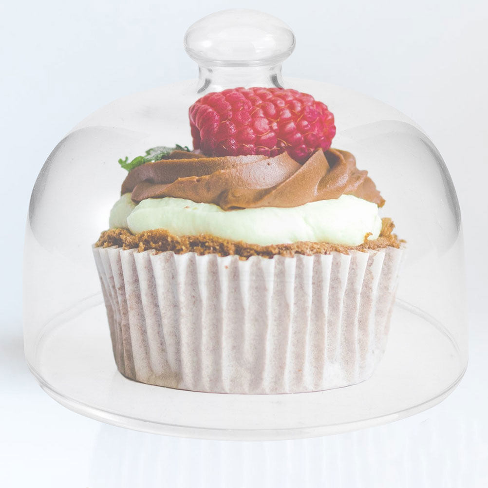 2Pcs Transparent Glass Cake Do - Plastic Dome Clear บทวิจารณ์และราคา