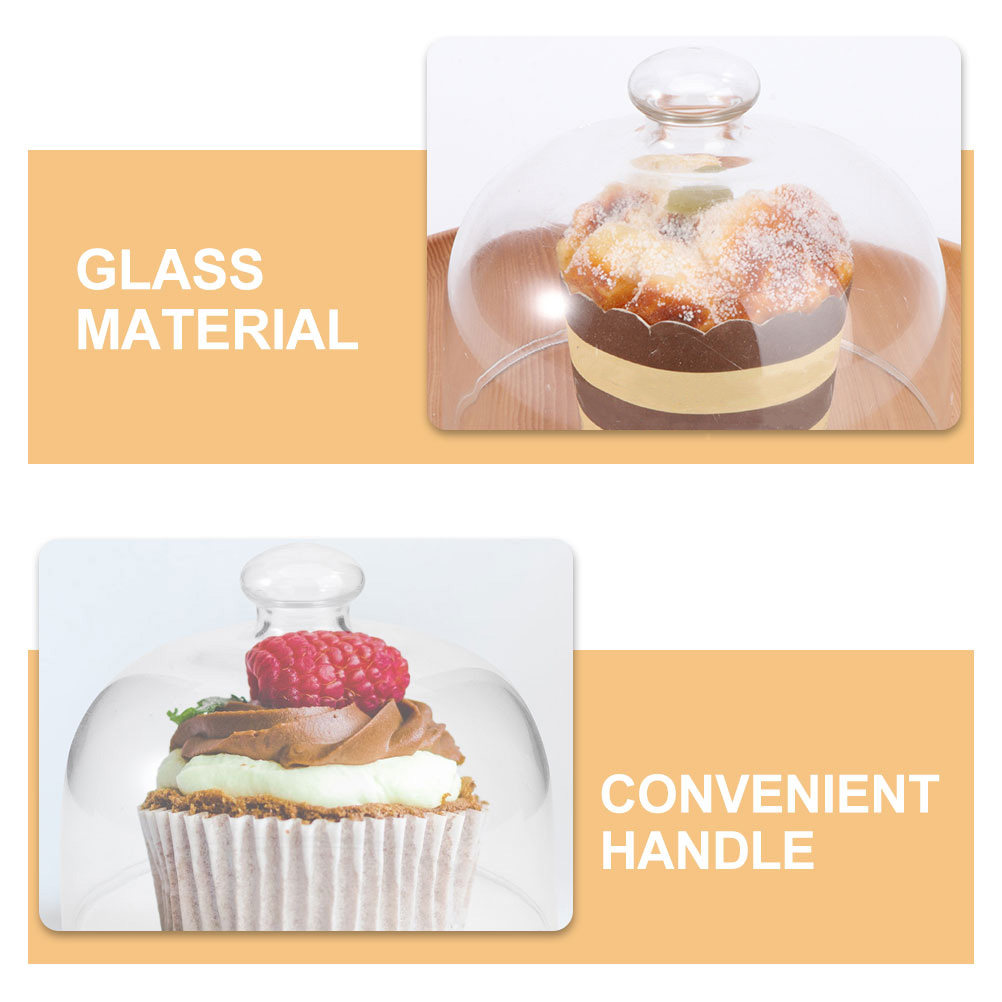 2Pcs Transparent Glass Cake Do - Plastic Dome Clear บทวิจารณ์และราคา
