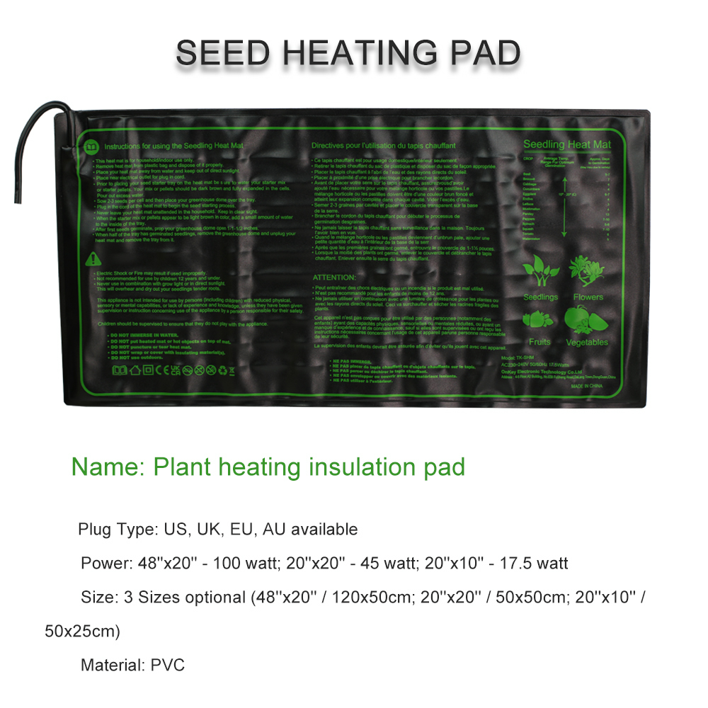 Seedling Heating Pad 3 Sizes W - Heat Mat Seedling บทวิจารณ์และราคา