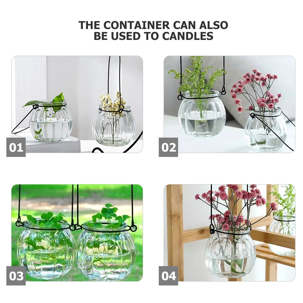 6Pcs Transparent Hanging Glass - Propagation Station Vase บทวิจารณ์และราคา