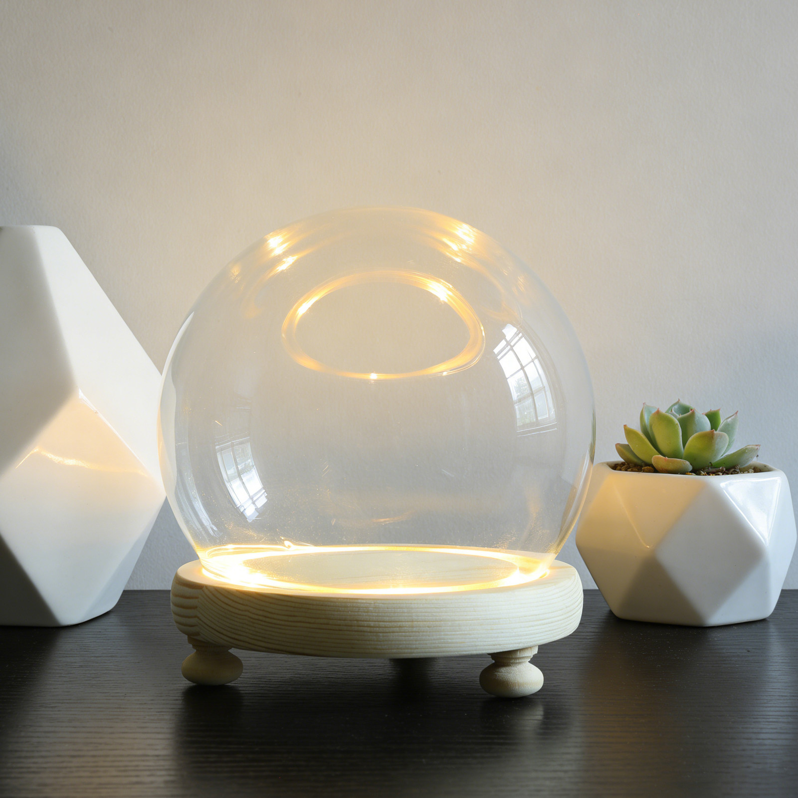 Preserved Flower Glass Dome El - Plastic Dome Clear บทวิจารณ์และราคา