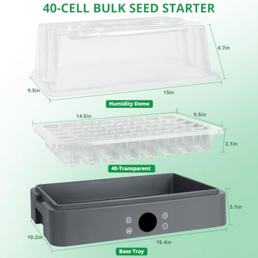 Seed Starter Tray with Grow Li - Humidity Dome Kit บทวิจารณ์และราคา