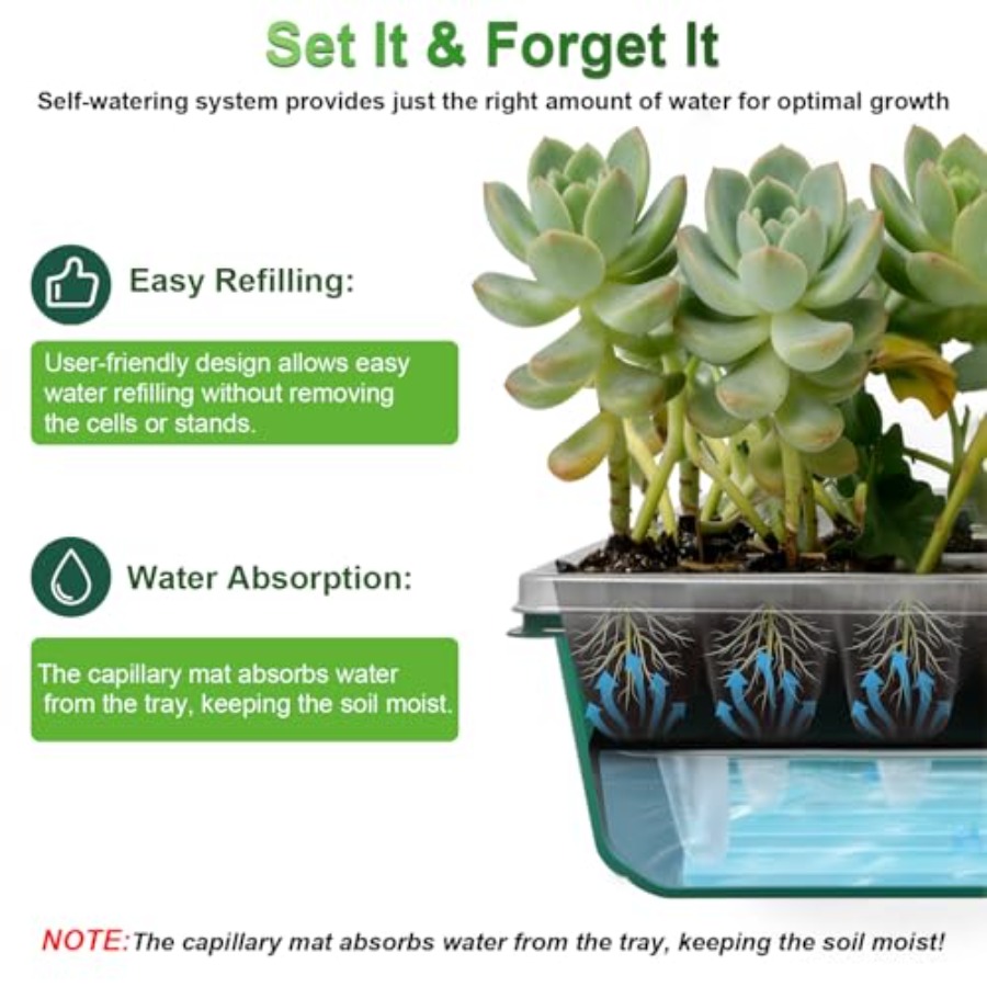 Seed Starter Tray with Grow Li - Humidity Dome Kit บทวิจารณ์และราคา