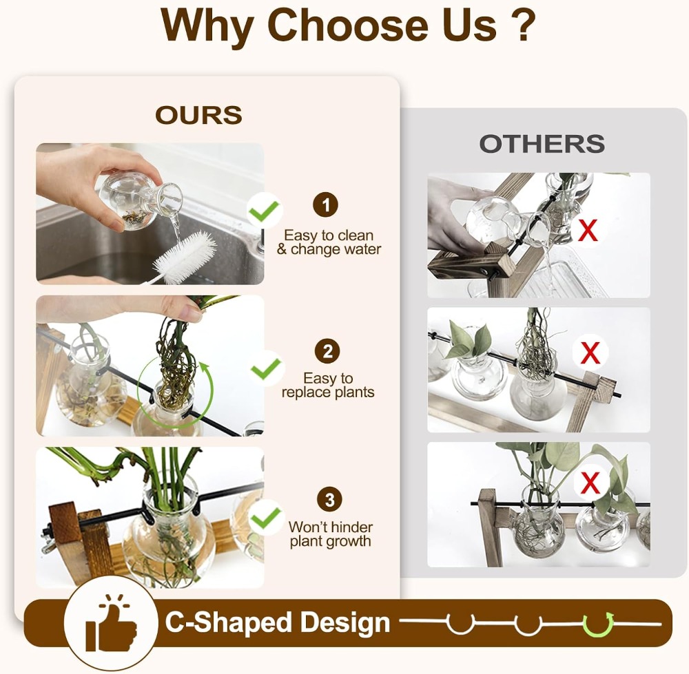 Plant Propagation Station with - Propagation Station Vase บทวิจารณ์และราคา