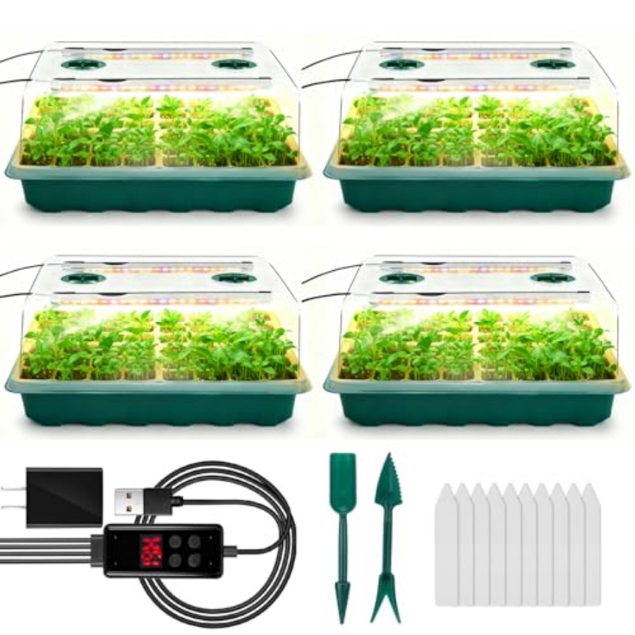 Seed Starter Tray with Grow Li - Humidity Dome Kit บทวิจารณ์และราคา