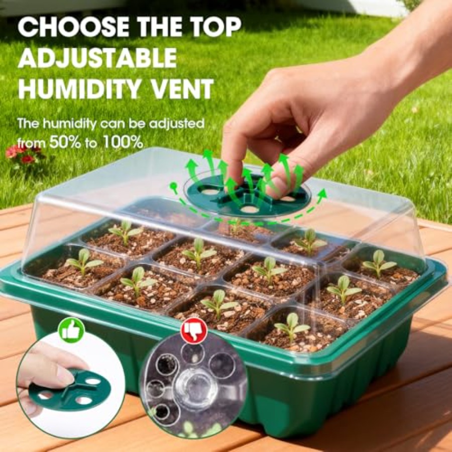 5 Packs Seed Starter Tray with - Humidity Dome Kit บทวิจารณ์และราคา