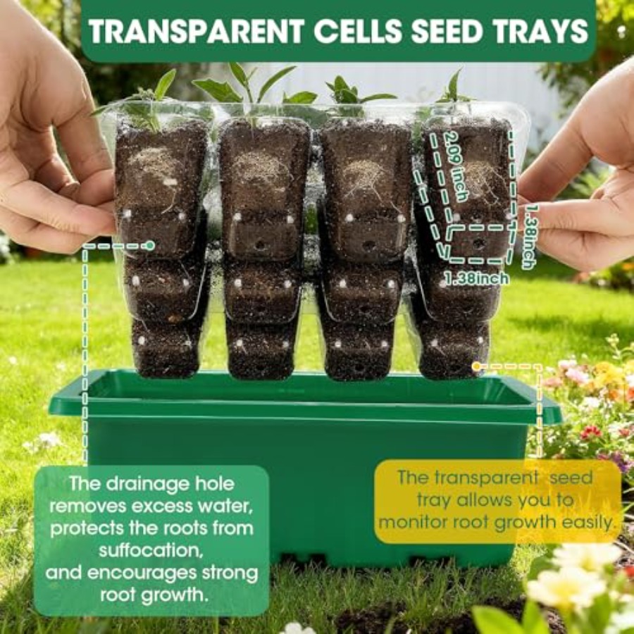 5 Packs Seed Starter Tray with - Humidity Dome Kit บทวิจารณ์และราคา