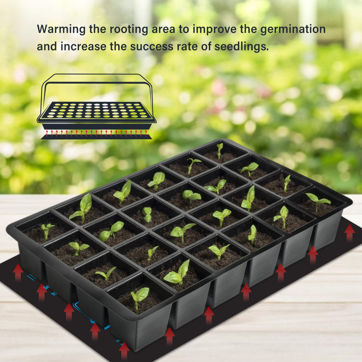 20.75x10CM EU/US/UK/AU Plug Se - Heat Mat Seedling บทวิจารณ์และราคา