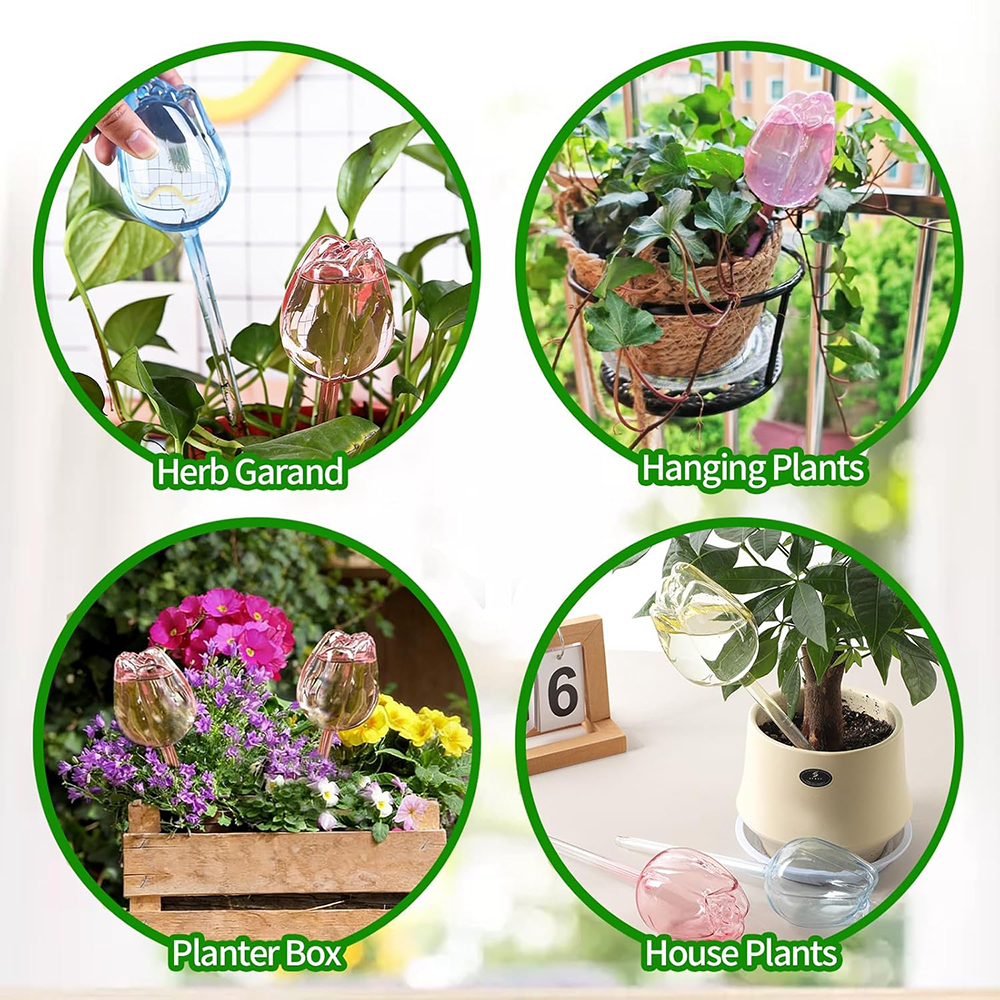 2/4pcs Tulip-Shaped Self-Water - Self Watering Insert บทวิจารณ์และราคา