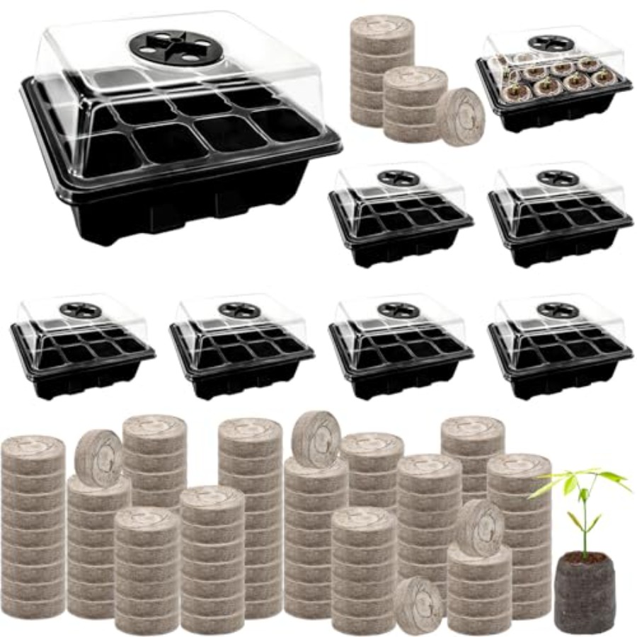 8 Pack Seed Starter Tray with  - Peat Pellet Tray บทวิจารณ์และราคา