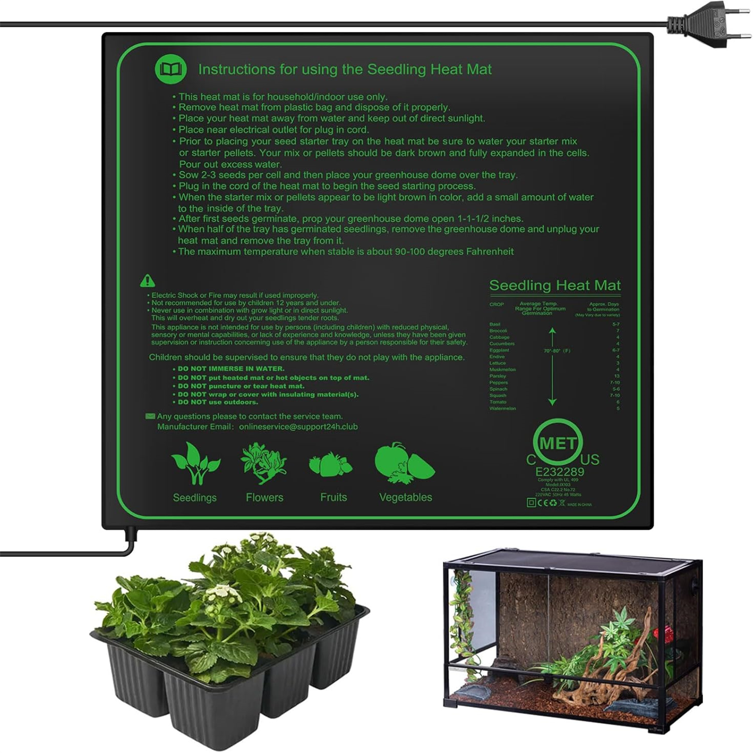 Seedling Heat Mat 10/25/50CM I - Rooting Gel Clone บทวิจารณ์และราคา
