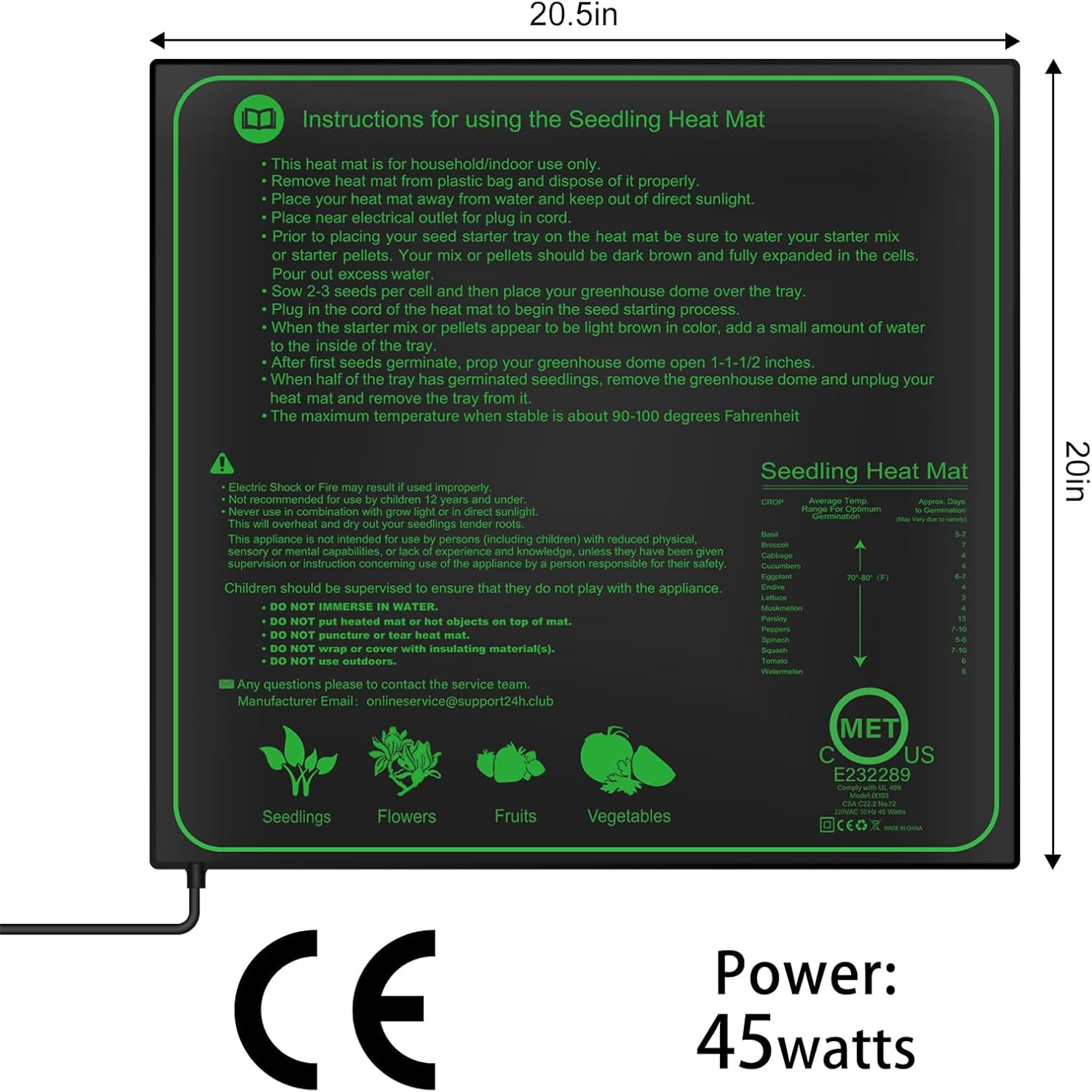 Seedling Heat Mat 10/25/50CM I - Rooting Gel Clone บทวิจารณ์และราคา