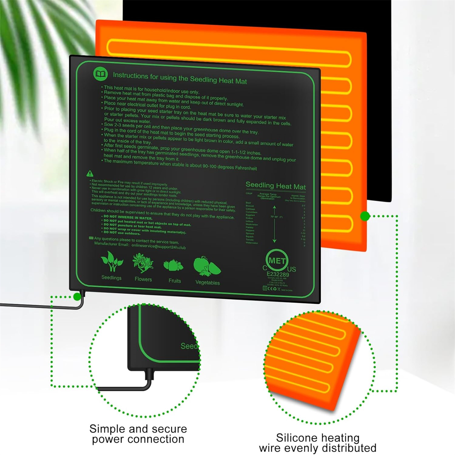 Seedling Heat Mat 10/25/50CM I - Rooting Gel Clone บทวิจารณ์และราคา